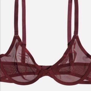 CUUP plunge bra in merlot 34 D